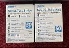 Image of 2 x 50 GlucoRx Nexus Blood Glucose Test Strips Exp. 27.03.2027