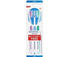 Image of Sensodyne Sensitive Toothbrush Soft Bristles Effective Gentle Cleaning x3