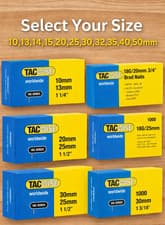 Image of Tacwise 18G Galvanised Brad Nails 10-50mm Silver Pack of 5000 All Type 18G Sizes