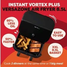 Image of Instant Pot 8 In 1 Versazone Dual Black Air Fryer Large 8.5L Double Basket