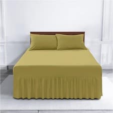 Image of Extra Deep Fitted Valance Sheet Bed Sheets Single Double King  Size