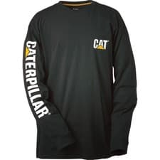 Image of Caterpillar Trademark Banner Long Sleeve Mens T-Shirt FS712