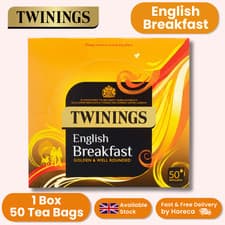 Image of Twinings English Breakfast Individually Enveloped Black Tea - (50 Bags Per Box)