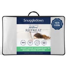 Image of Snuggledown Hungarian Goose Down Soft Support Front Sleeper Pillow, Pack of 1
