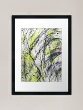 Image of abstract charcoal on paint Framed A Framed Wall Art Poster Canvas Print Picture