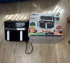 Image of Tower Vortx 9L Dual Basket Air Fryer - Black (Model T17088) 2600W