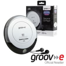 Image of GROOV-E RETRO SERIES PERSONAL PORTABLE CD PLAYER WALKMAN - SILVER - GVPS110/SR