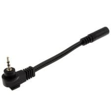 Image of 10cm 0.1M 2.5mm Right Angled Stereo Jack Plug to 3.5mm Socket Adapter Cable