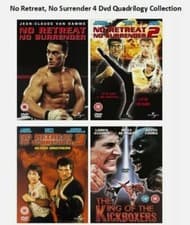 Image of NO RETREAT NO SURRENDER 1-4 DVD QUADRILOGY PART 1 2 3 4 Movie Film New UK R2