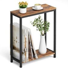 Image of MISSLO Small Side Table, 2-Tier End Table for Living Room, Narrow beside Table f