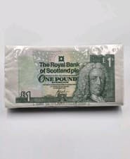 Image of Vintage One Pound Royal Bank Of Scotland Note Pocket Tissues Napkins Rare
