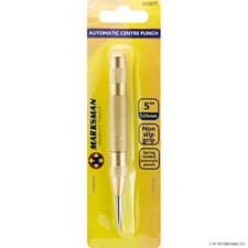 Image of NEW AUTOMATIC CENTRE PUNCH 5" HEAVY DUTY AUTO SPRING LOADED NON SLIP GRIP 125MM