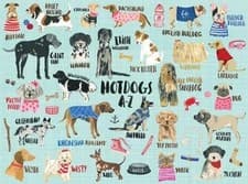 Image of Hot Dogs A-Z 1000 Piece Puzzle, Mudpuppy,