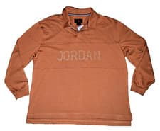 Image of Nike Jordan Essentials Long-Sleeve Rugby Top Brown Men's XXL FV7261 NWT