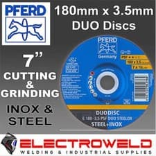 Image of 10 x PFERD DuoDisc 180mm 7" Cutting Grinding Discs Steel Stainless Wheel Grinder