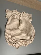 Image of Mamas And Papas Stripy Romper 0-3months Baby Washed But Never Worn