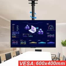 Image of Flat Slanted Ceiling Mount TV Bracket Adjustable 32-70" LCD LED 3D TV Pole Stand