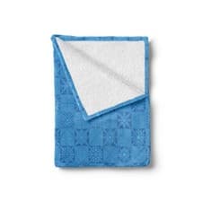 Image of Winter Soft Flannel Fleece Throw Blanket Geometric Striped Snowflakes