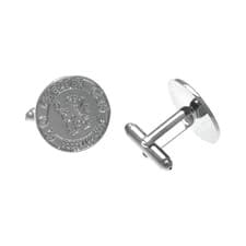 Image of Chelsea FC Silver Plated Crest CufflinksOne Size Silver TA2492