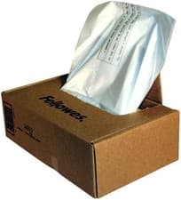 Image of Fellowes Shredder Bags 165 Litre Capacity Pack of 50 for C-380 C-480