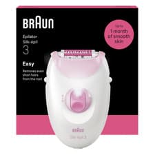 Image of Braun Silk·épil 3, Corded Epilator, Lasting Smooth Skin, 3-000, Pink