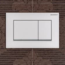 Image of Geberit Sigma 30 Dual Flush Plate White / Matt Chrome 115.883.KL.1