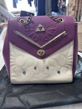 Image of Rare Bioworld Legend Of Zelda Zelda Purple And White Backpack BNWT
