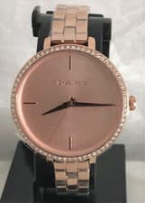 Image of NWT Michael Kors Women Charley Three-Hand Rose Gold-Tone Alloy Watch MK4400