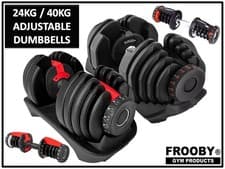 Image of Adjustable Dumbbell 24KG 40KG Home Gym Quick Dial Exercise Fitness Hand Strength