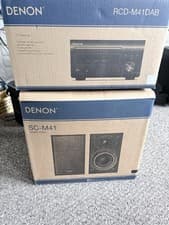 Image of Denon RCD-M41DAB Bluetooth CD Player with Remote and Denon SC-M41 Speakers