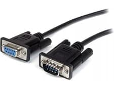 Image of (U) StarTech.com 1m Black Straight Through DB9 M/F RS232 Serial Cable