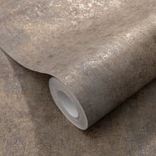 Image of Grey Charcoal Wallpaper Taupe Gold Concrete Effect Textured Shimmer Free Match