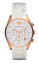 Image of EMPORIO ARMANI AR5920 WHITE LADIES WATCH - NEW - WARRANTY - CERTIFICATE