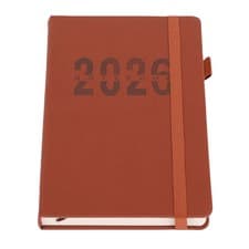 Image of 2026 Daily Planner 5.71x8.46in 200 Sheets PU Leather Cover Appointment Book