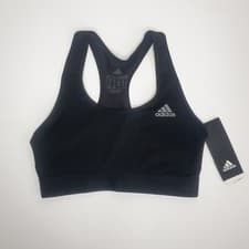 Image of Adidas Womens Sports Bra Don't Rest AlphaSkin Sports Bra Black Gym XS UK 6