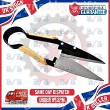 Image of GRASS TRIMMING SHEARS ONE HANDED TOPIARY CUTTER GARDEN HEDGE PRUNING SCISSORS
