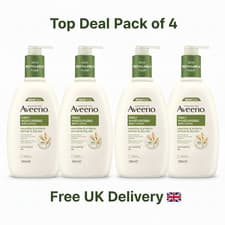 Image of Aveeno Daily Moisturising Body Lotion, With Soothing Oats & Rich 500 ml (Pack 4)
