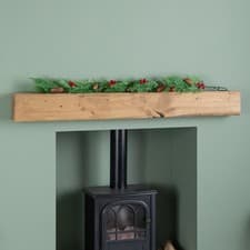 Image of 1.50m Pine and Red Berry Christmas Garland with Pinecones