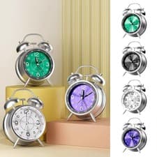 Image of Loud Alarm Clock Twin Bell Alarm Clock Battery Operated Alarm Clocks Non Ticking