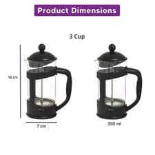 Image of SERVING CAFETIERE COFFEE MAKER MIXER PLUNGER PRESS GLASS PITCHER 3 4 6 & 8 CUP 