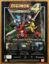 Image of 2005 Digimon World 4 PS2 Xbox Gamecube Print Ad/Poster Video Game Promo Wall Art