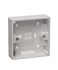 Image of Single Back Box 25mm 1 Gang Surface Mounting Plastic Pattress Box - White