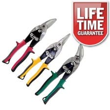 Image of Tin Snips Sheet Metal Cutters Shears Heavy Duty Aviation Set Tinsnips - 3 Pack