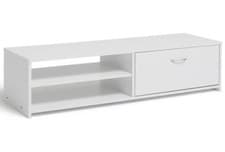 Image of Squares 1 Drawer TV Unit - White | Modern TV Stand Cabinet