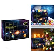 Image of Christmas Advent Calendar 24 Days Countdown Xmas Planet Gift Box Galaxy Toy Set