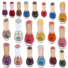 Image of Saffron Nail Polish Varnish Nail Hardener 13ml Glossy Shimmer Pearl Matte Finish