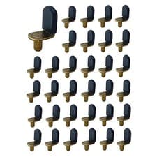 Image of 40PACK Bronze Shelf Pins L-Shaped Clips 1/4 Inch Shelf Support Pegs For Glass