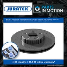 Image of 2x Brake Discs Pair Vented fits MERCEDES C220 S205, W205 2.2D Front 14 to 18 Set