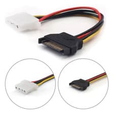 Image of 4 Pin Molex IDE To 15 Pin SATA Power Cable Male To Female SATA Extension for pc