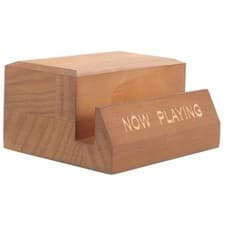 Image of  Wooden Vinyl Rack Desktop Organizer Tabletop Record Stand Holder Display Stands